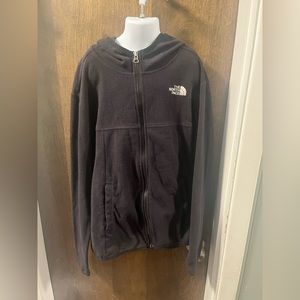The North Face Youth Boys Size Large Black Full Zip Fleece Jacket